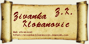 Živanka Klopanović vizit kartica